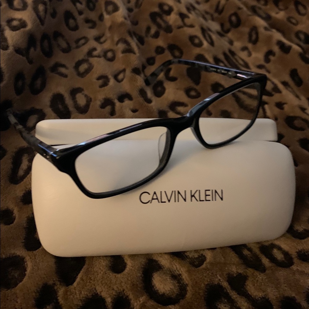 Calvin Klein black/leopard frames - Picture 2 of 7
